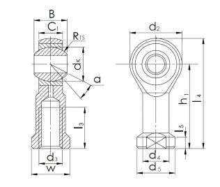 Подшипник Шарнирные головки с внутренней резьбой Подшипник SIL 10 T/K (PHS 10 L) по выгодным ценам Губкин