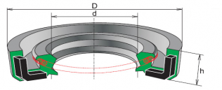 Подшипник Сальники (манжеты армированные) Сальник 105x140x12 (TC) по выгодным ценам Губкин